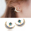 Crystal Rhinestone Star and Moon Earrings