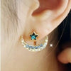 Crystal Rhinestone Star and Moon Earrings